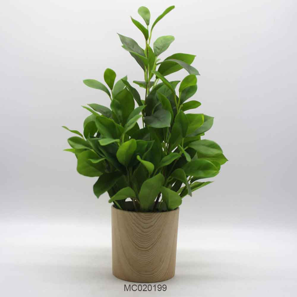 PE Artificial Leaves with Pot