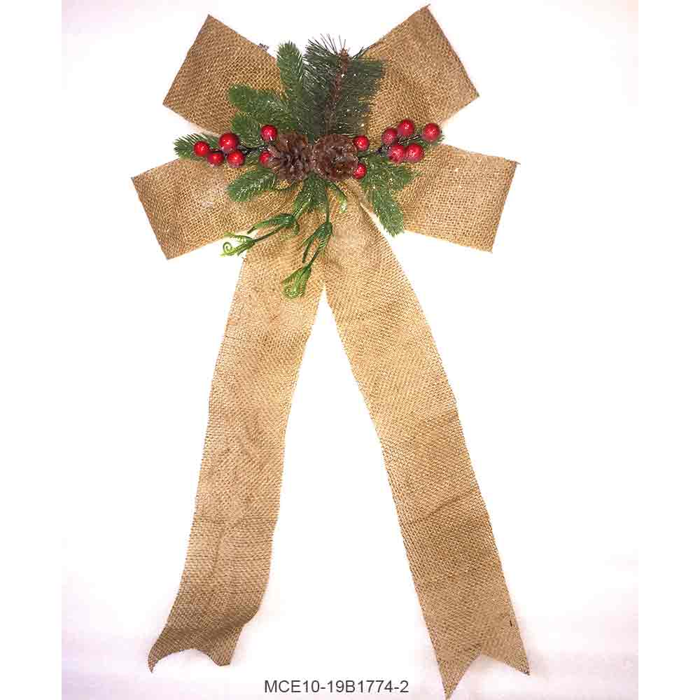 Christmas burlap knot Decoration