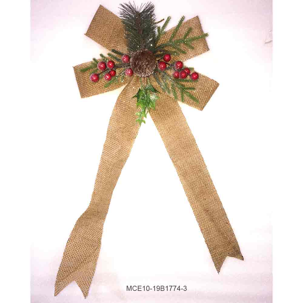 Christmas burlap knot Decoration
