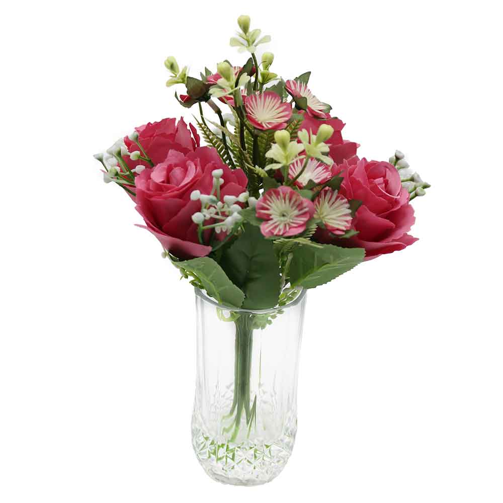 MC3007 Mixed Rose in Glass