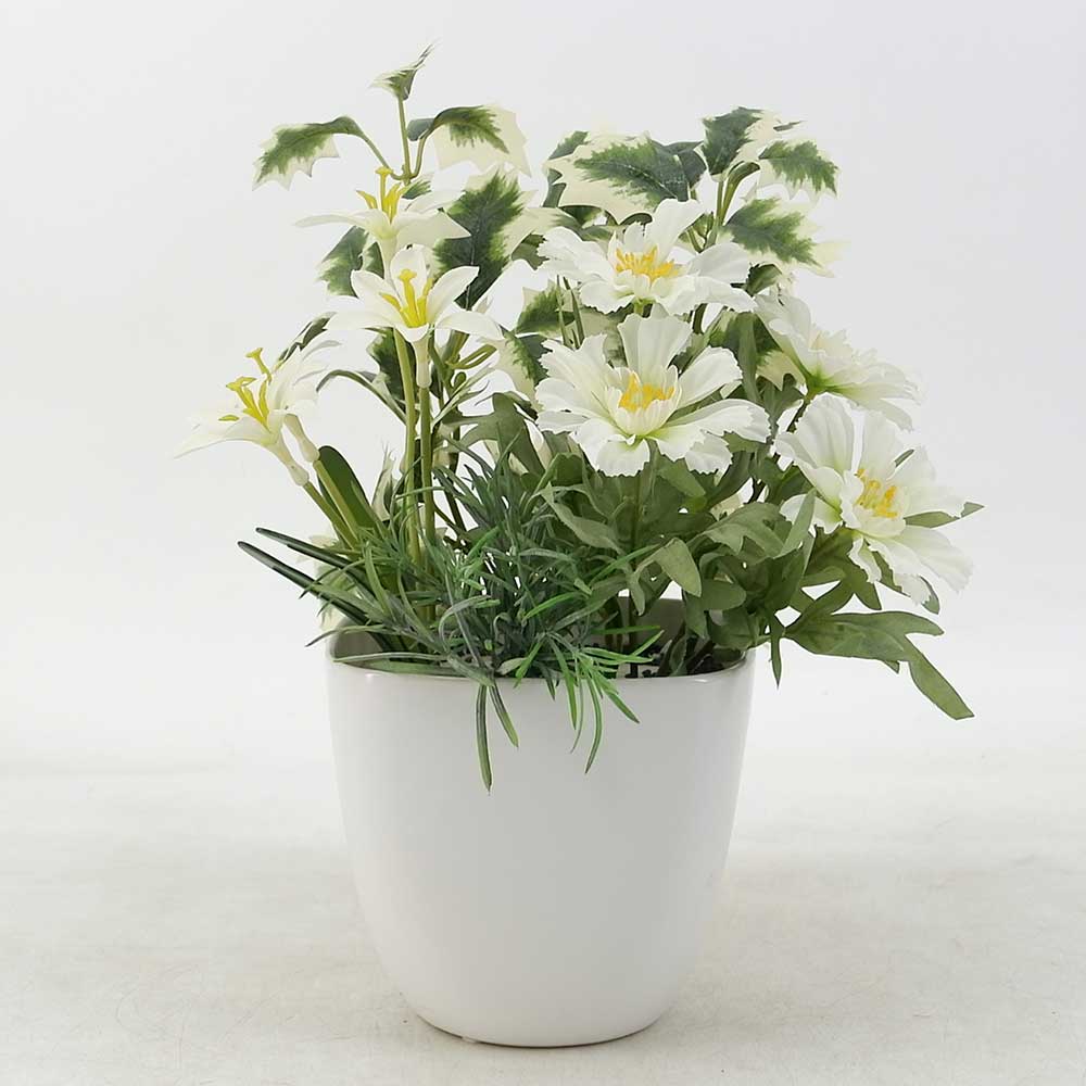 MC19-7511P 13＂H White flower