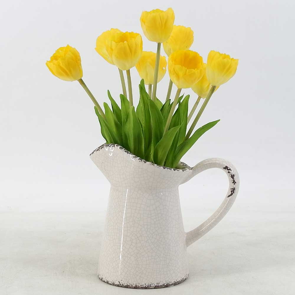 MC19-7518P 12＂H Real touch tulips