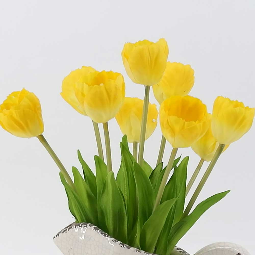 MC19-7518P 12＂H Real touch tulips