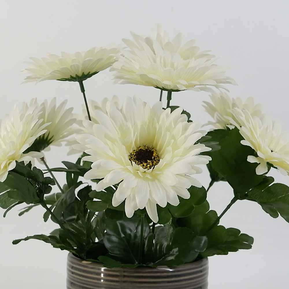 MC19-7533P 12＂H White chrysanthemum