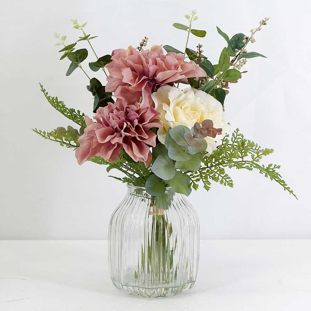 MC19-8355B 16＂H Dahlia&rose mixed