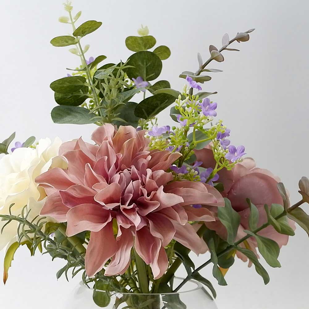 MC19-8368B 14.5＂H Rose&dahlia mixed