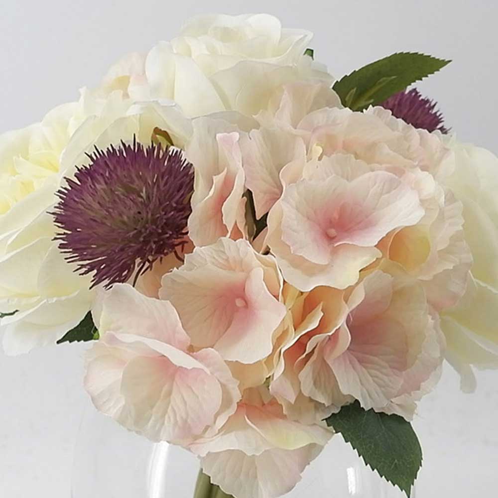 MC21-11087B 10.5＂H Rose&hydrangea mixed