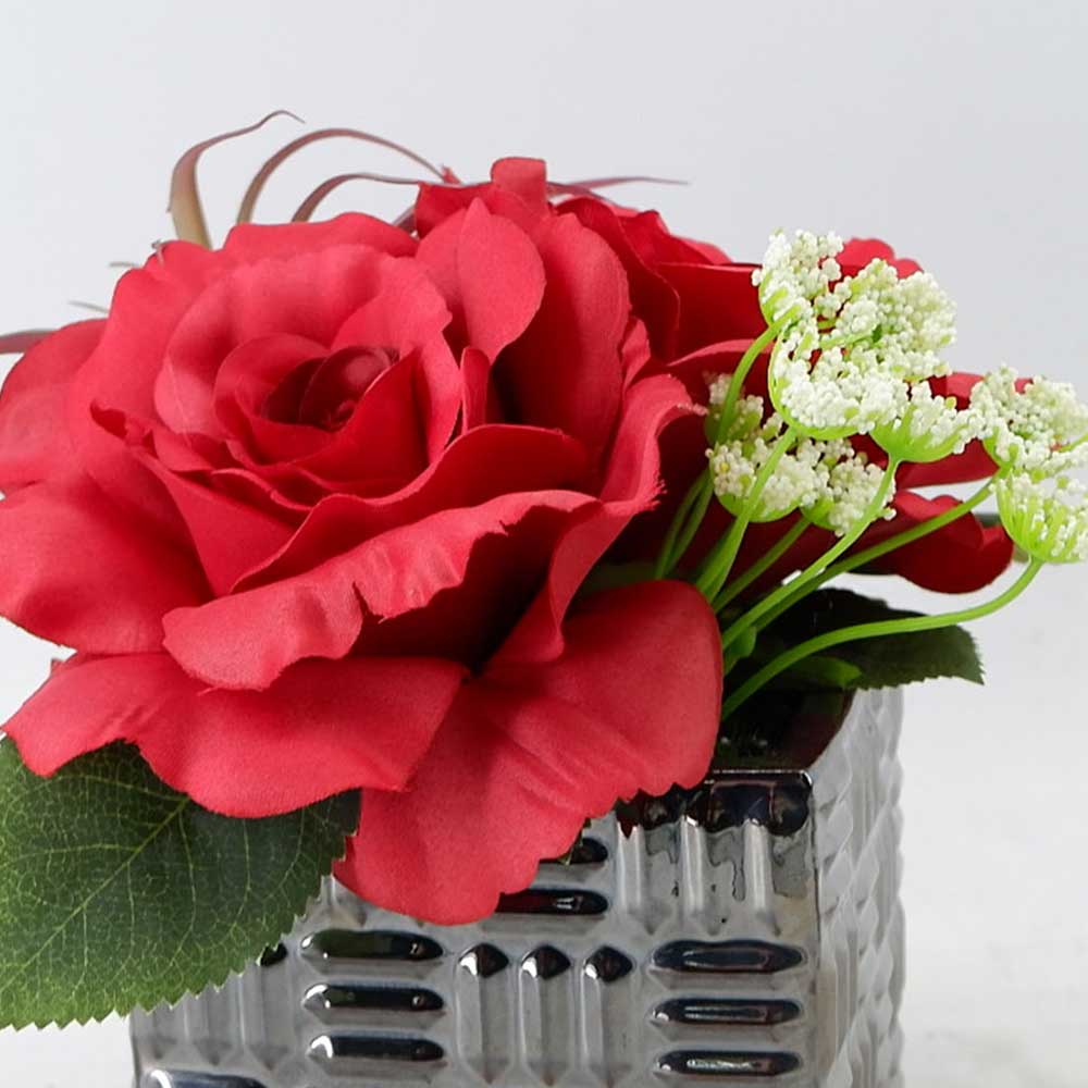 MC21-11639P 7.5＂H Red rose