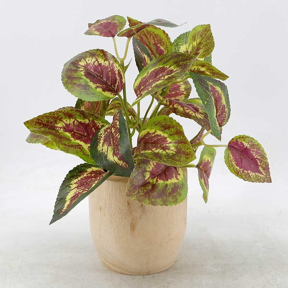 MC21-10132M Wooded potted Leaves